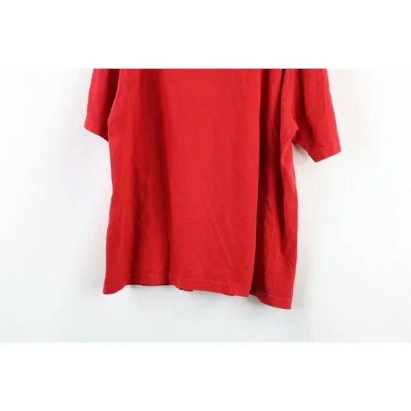 Vintage 90s Tommy Hilfiger Mens Size XL Faded Short Sleeve T-Shirt Red Cotton - Picture 8 of 8